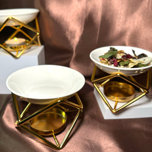 Gold Wax Warmer (Tea light)